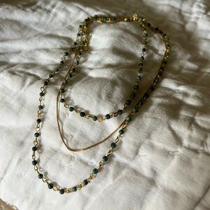 Turquoise and Gold Layered Necklace